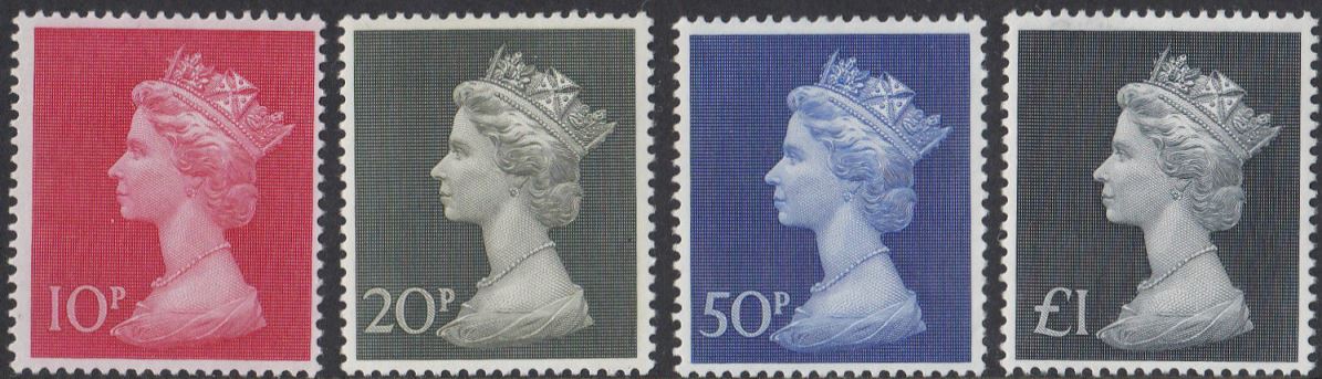 1970 GB - SG829-31b - Large High Values (10p 20p 50p and £1) MNH